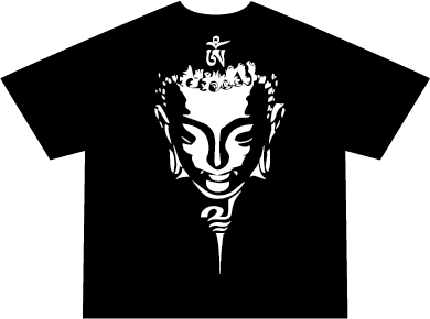 Black'N"White Buda Silhouette